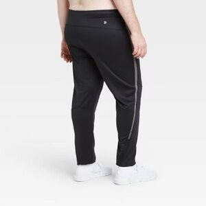 Champion Men's Black Joggers with Gray Stripe